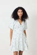 Bianca Dress - Blue Fleur Linen