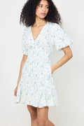 Bianca Dress - Blue Fleur Linen