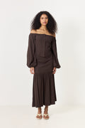 Luiza Linen Shirt - Dark Brown