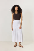 Lill Linen Skirt - White