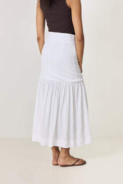 Lill Linen Skirt - White