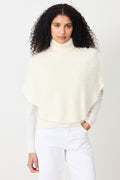 Maiken Brushed Poncho - Vit