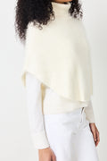 Maiken Brushed Poncho - Vit
