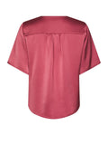 Casadia Heavy Sateen Blouse - Cherry Pink