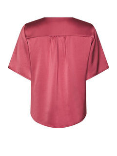 Casadia Heavy Sateen Blouse - Cherry Pink
