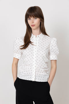 Frannie Dot Shirt - Off White