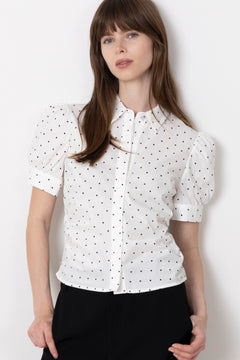 Frannie Dot Shirt - Off White