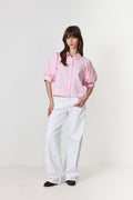Etta Soft Stripe Stone Skjorta