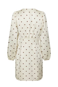 Mabel Dotted Dress - Creme