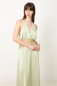 Jasine Heavy Sateen Dress - Mint