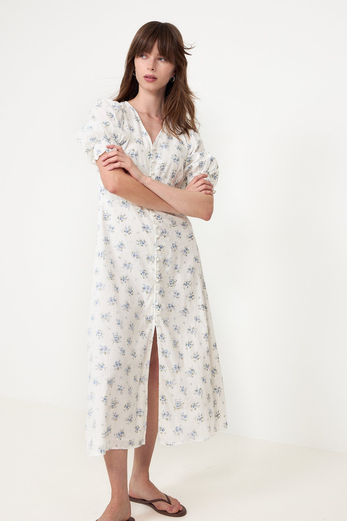 Valley Flowing Dress - Ljusblå