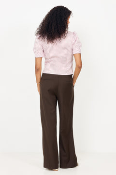 Frannie Structure Stripe Shirt - Light Pink