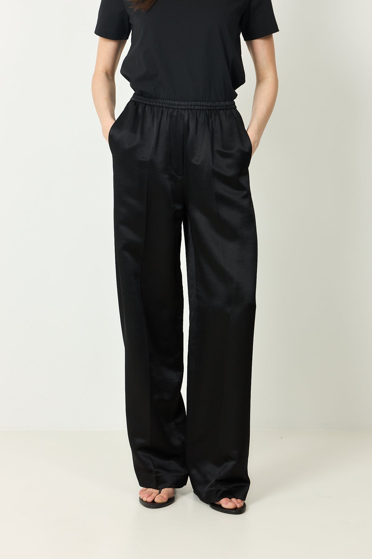 Silk Pants - Svart