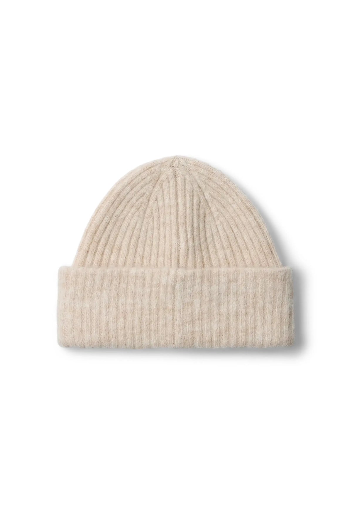 Lulu Wool Blend Knit Beanie - Birch Melange