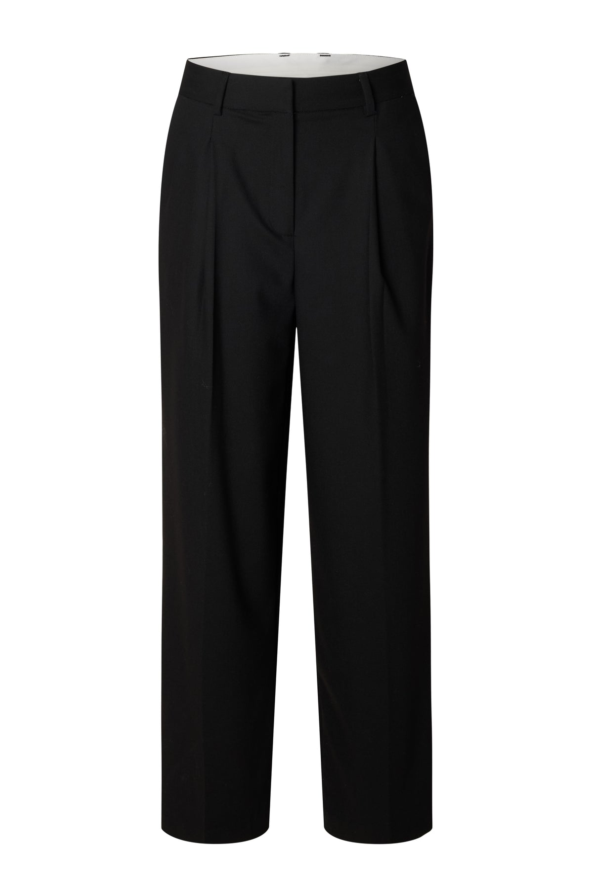 Wide Mara Wool Blend Hw Pant - Black