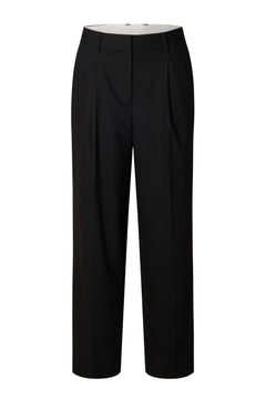 Wide Mara Wool Blend Hw Pant - Black