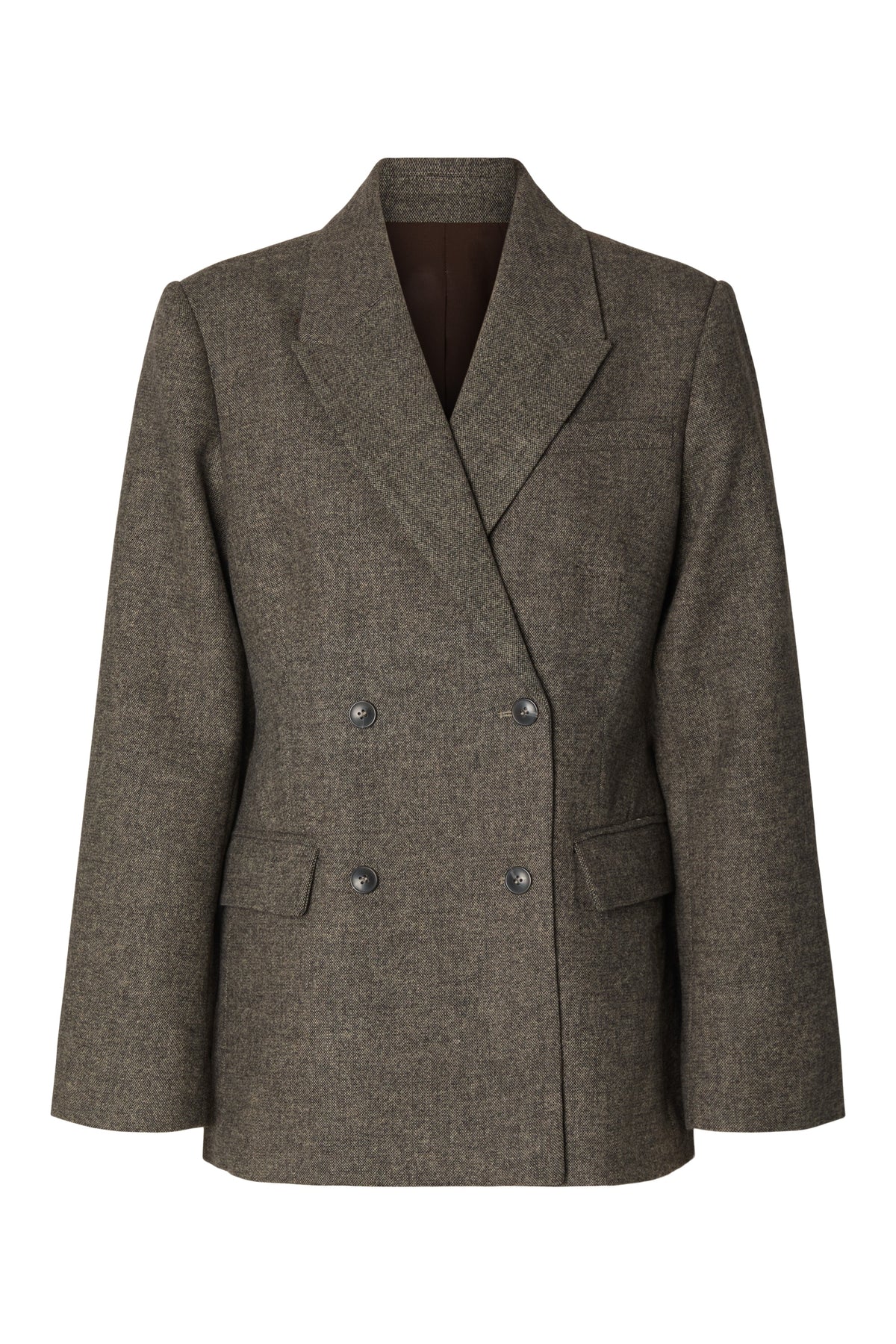 Reeda Wool Blend Db Blazer - Brownie Structure