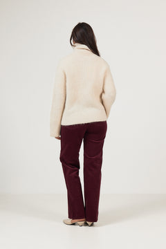 Gabriella Ls Knit Zip Cardigan - Birch