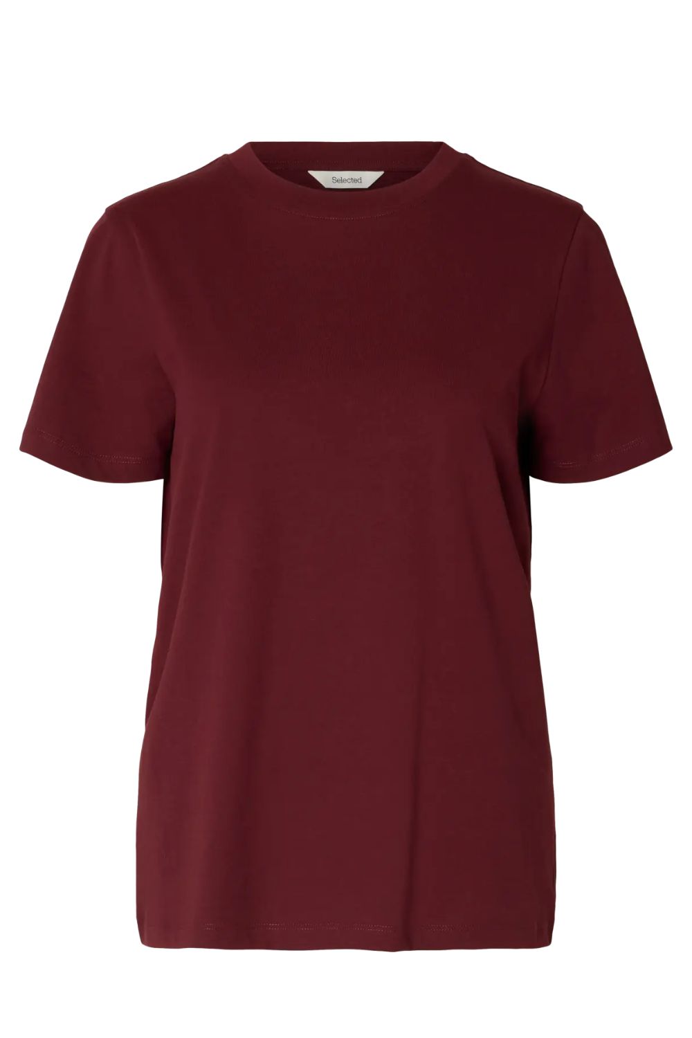 Myessential Ss O-Neck Tee - Tawny Port