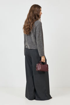 Lulu New Ls Knit Cardigan - Medium Grey Melange