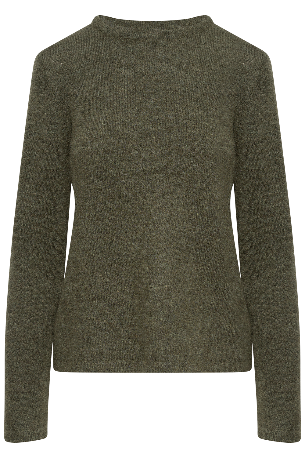 Lulu New Ls Knit O-Neck - Kalamata Melange