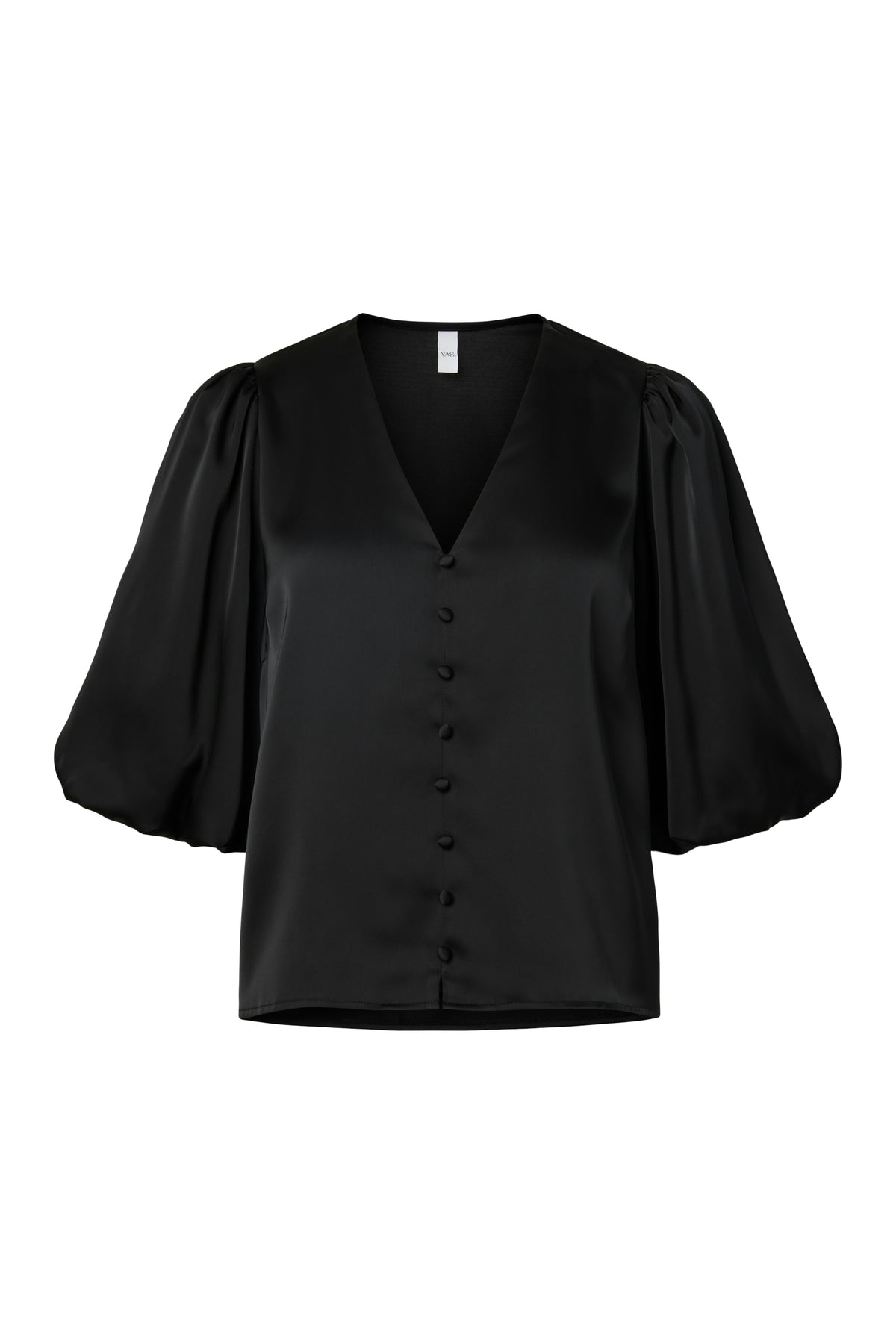 Yaspella 2/4 V-Neck Top S. Noos - Black
