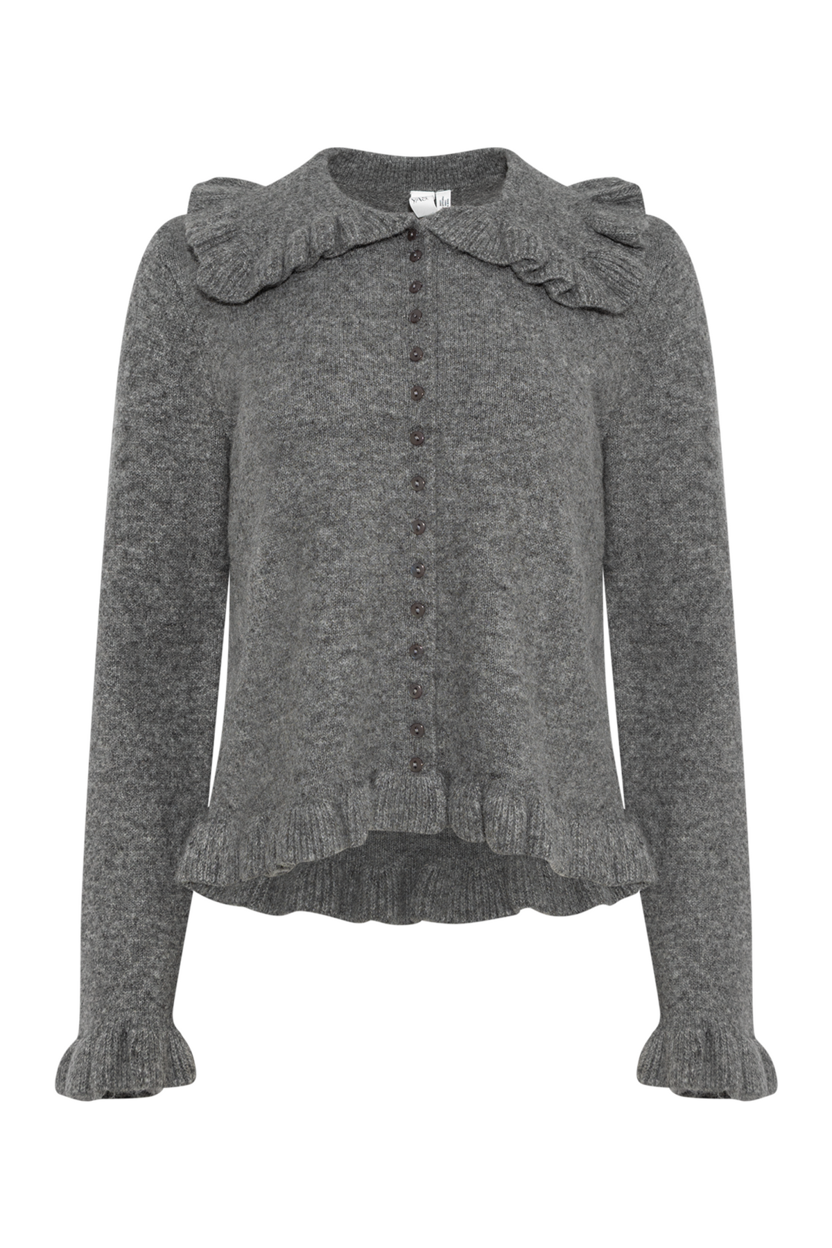 Yasfrilo Ls Knit Cardigan S. Noos - Medium Grey Melange