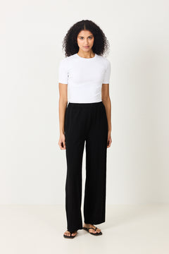 Fluid Crepe Trousers - Black
