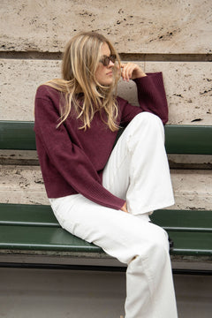 Mari Wool Sweater - Bordeaux