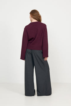 Mari Wool Sweater - Bordeaux