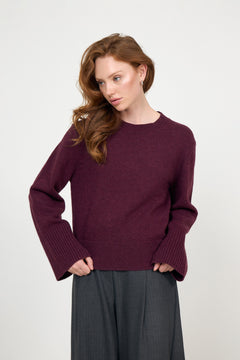 Mari Wool Sweater - Bordeaux