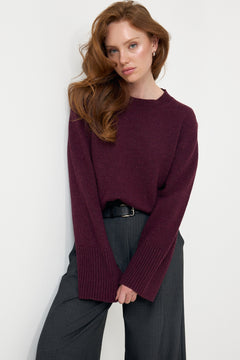 Mari Wool Sweater - Bordeaux