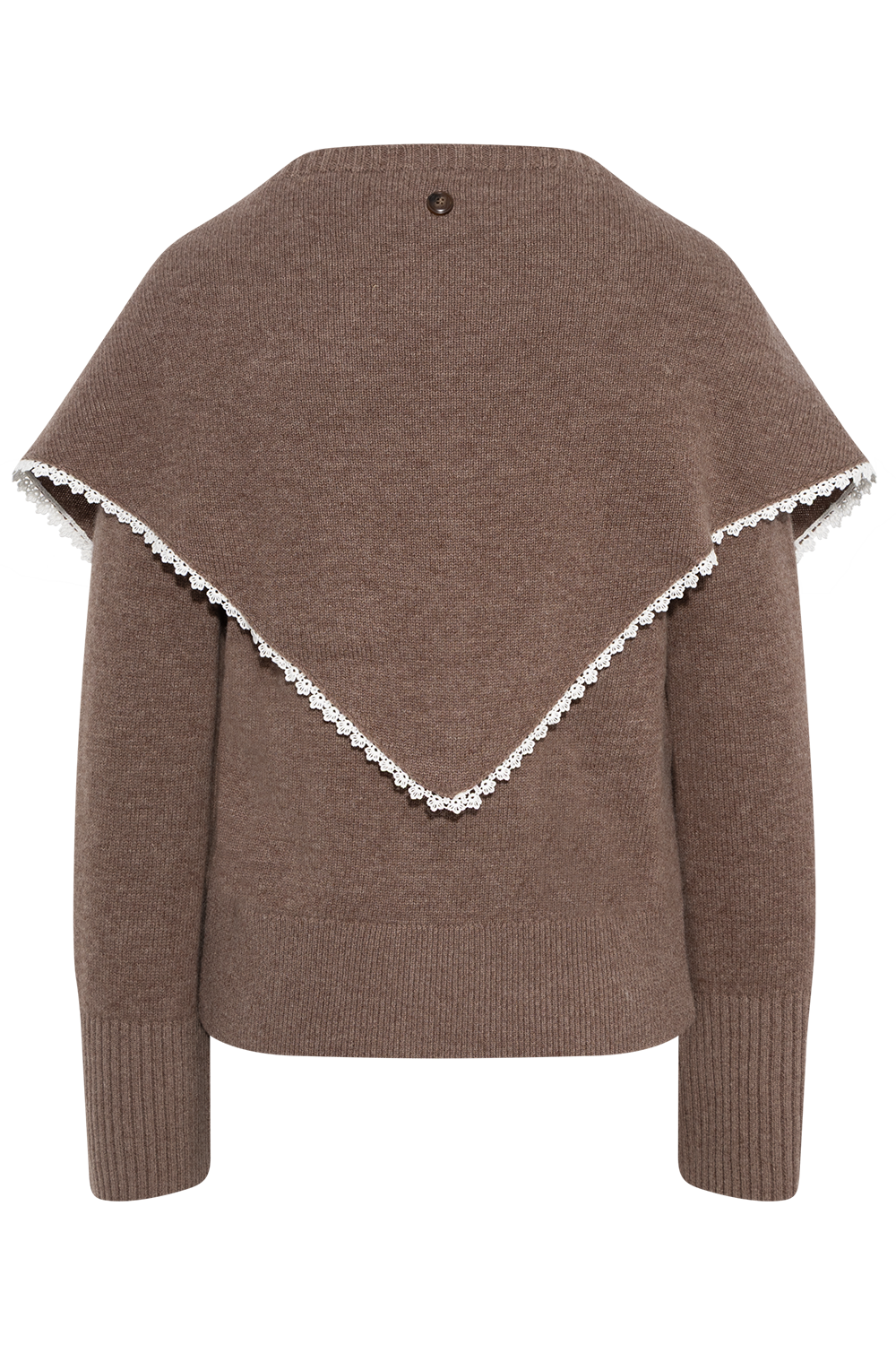 Leonora Wool Scarf Sweater - Brun Melange