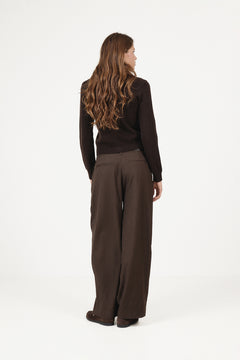 Juni Cashmere Cardigan - Dark Brown