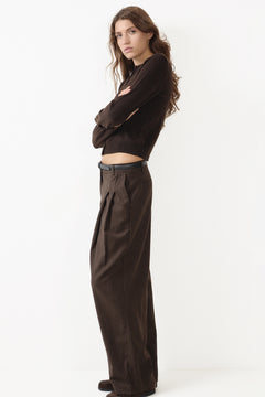 Juni Cashmere Cardigan - Dark Brown