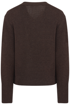 Maria Wool V-Neck Sweater - Dark Brown
