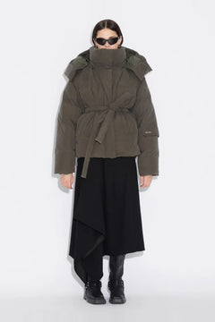 Steilia Brushed Down Jkt - Dk. Green