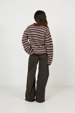 Olivia Wool Polo - Brown Mix