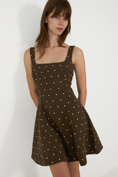 Corset Mini Dress - Dark Olive
