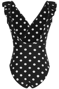 Agnes Swimsuit - Black White Dot