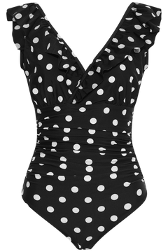 Agnes Swimsuit - Black White Dot