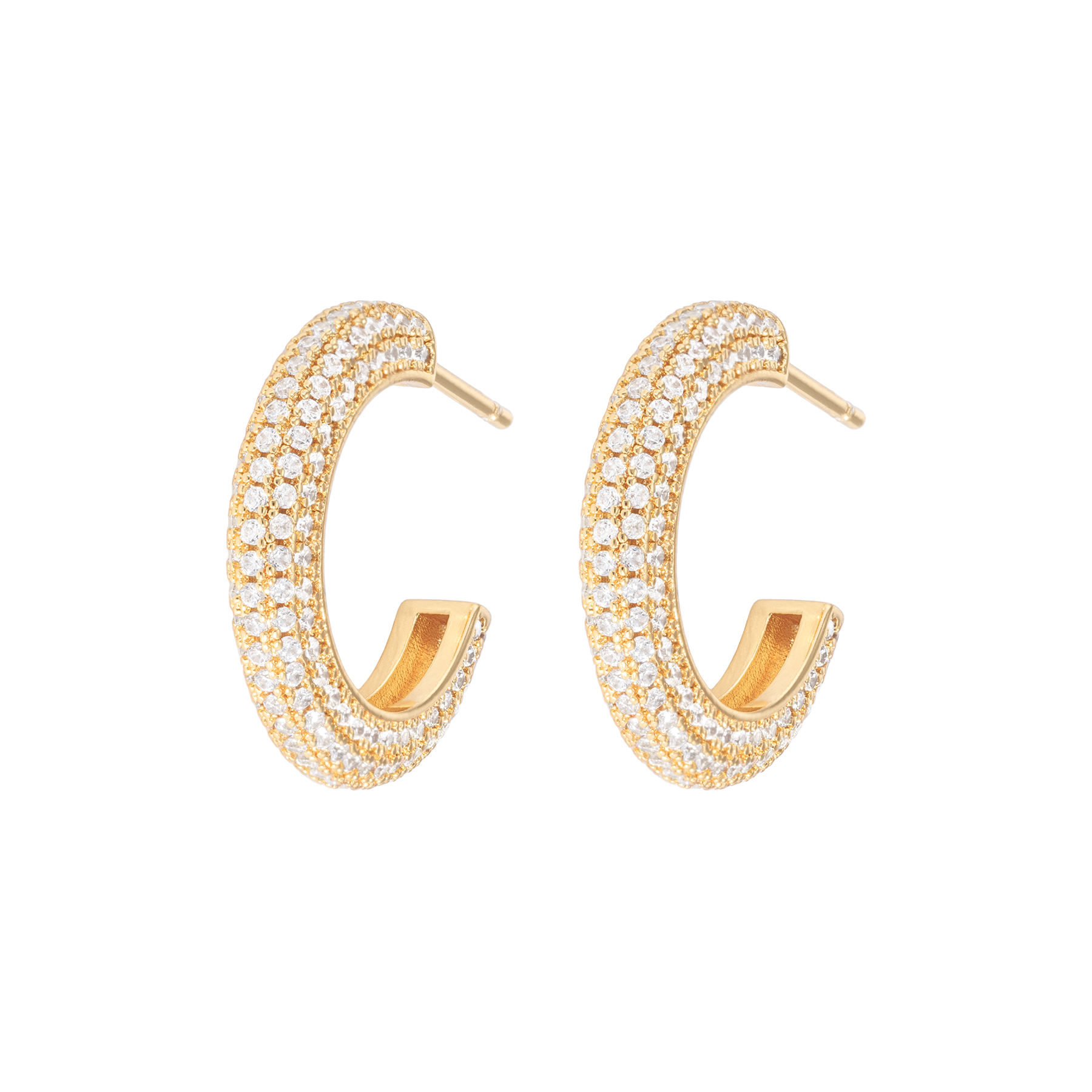 Medium Chunky Hoops - Vit
