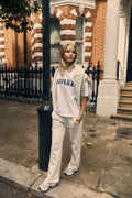 W. Varsity Tee - Vit/Marinblå