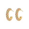 Medium Chunky Hoops - Multi