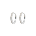 Medium Hoops - Silver White