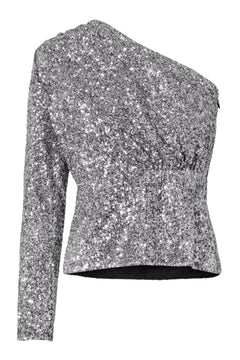 Libra Sequin Top - Silver