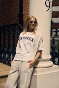 W. Varsity Tee - Vit/Marinblå