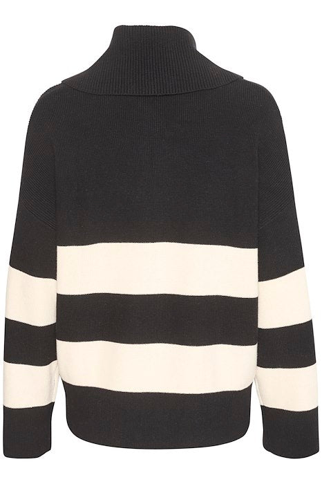 OthiliaIW Zipper Pullover - Black/Whisper