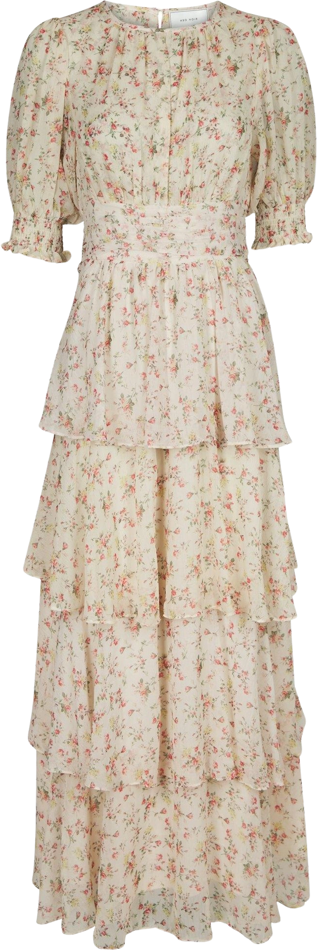 Sable Meadow Printed Dress - Creme