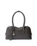 Ryder Ostrich Shoulder Bag - Slate